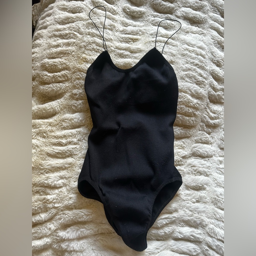 💓 Urban outfitters out from under black stretchy bodysuit top medium casual